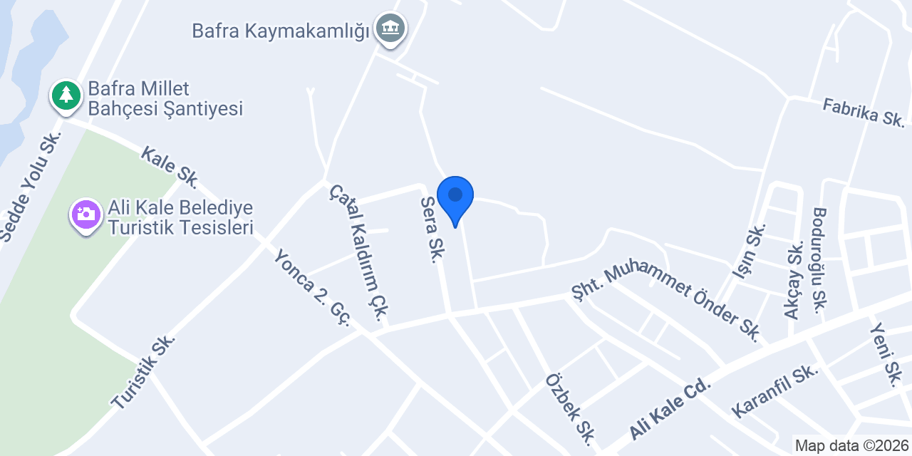 Bafra Sandalye Masa Kiralama konumu