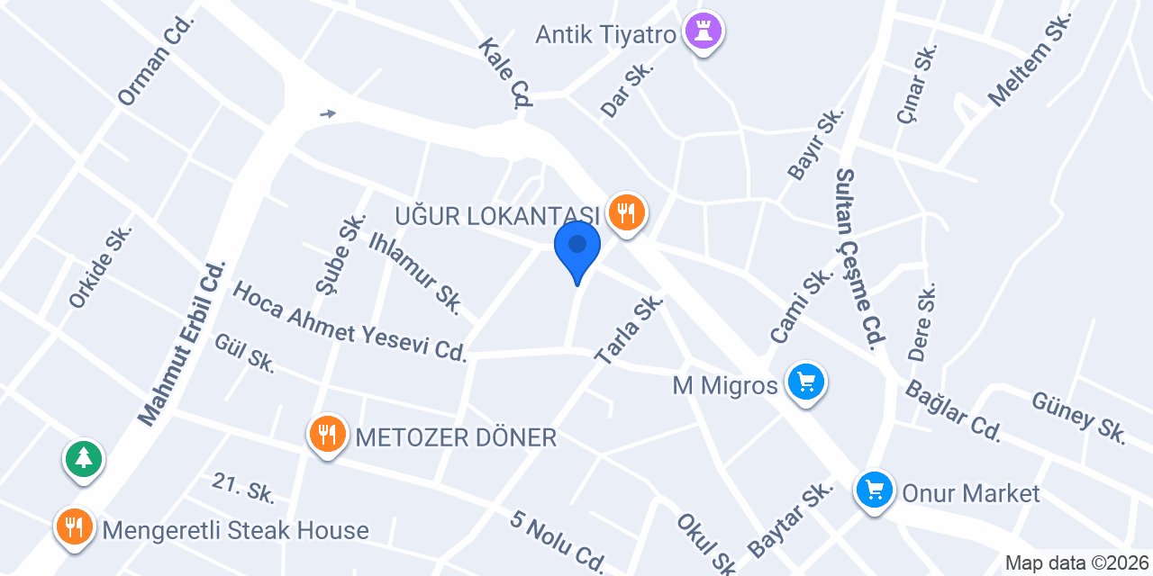 Mavi Beyaz Erkek Kuaförü konumu