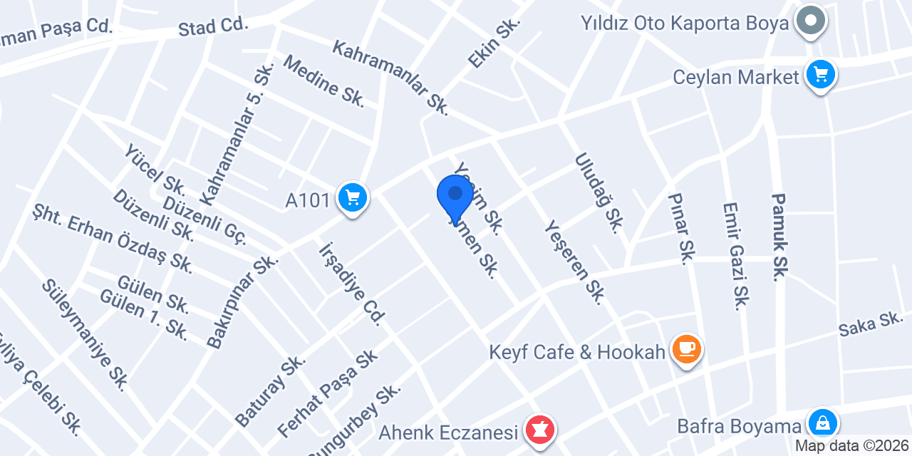 Özel Bafra Mevlana Anaokulu konumu