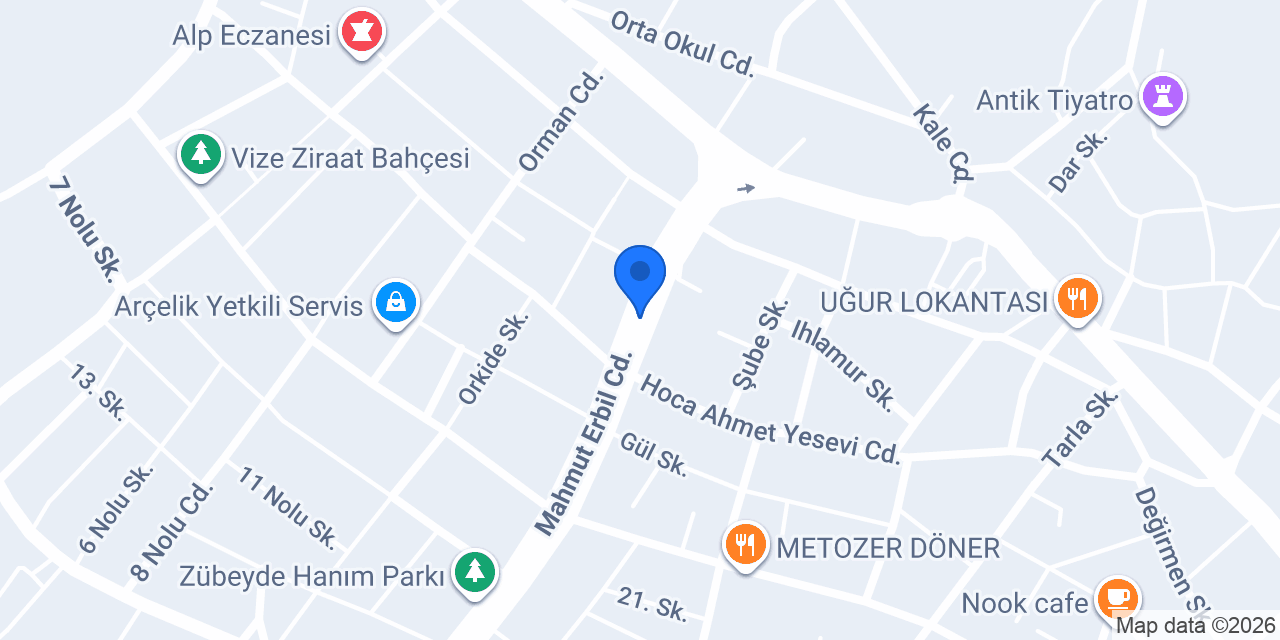 Vize Lale Sürücü Kursu konumu