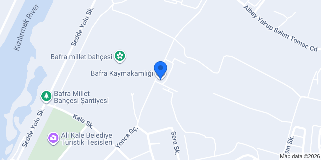 Bafra Kaymakamlığı konumu