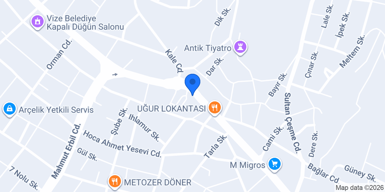Özkanlar Mobilya konumu