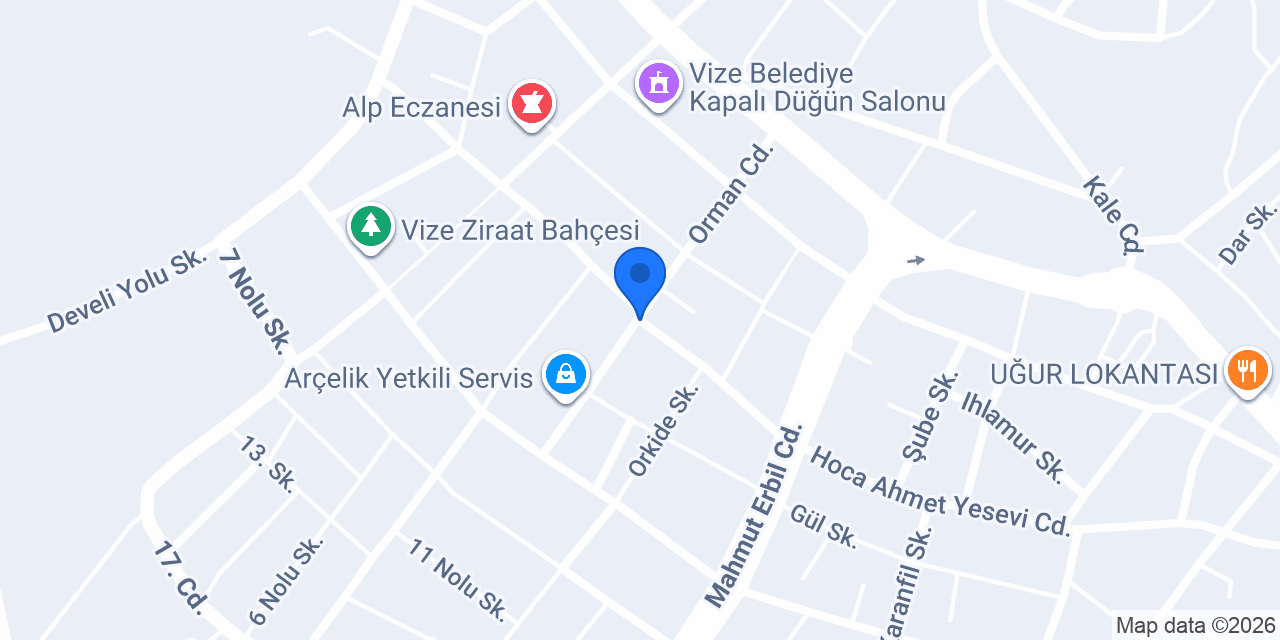 Vize Halk Eğitim Merkezi konumu