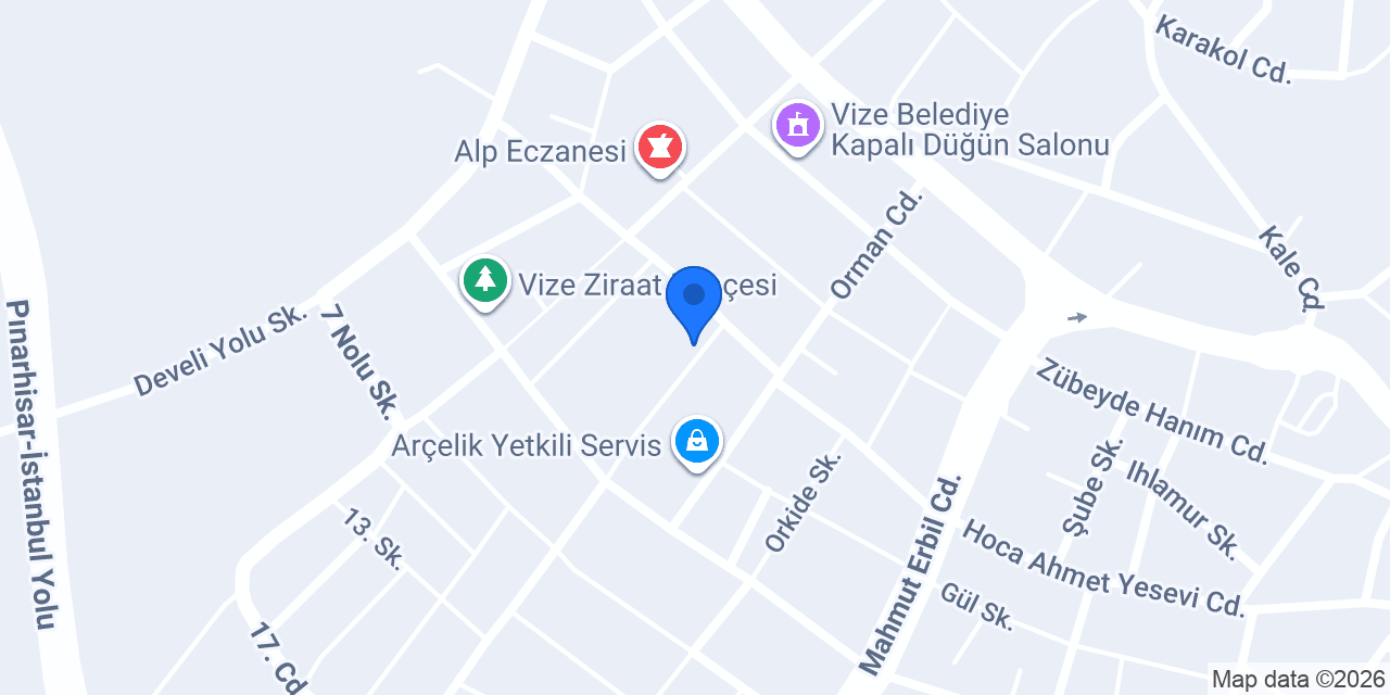 Vize Odak özel öğretim kursu konumu