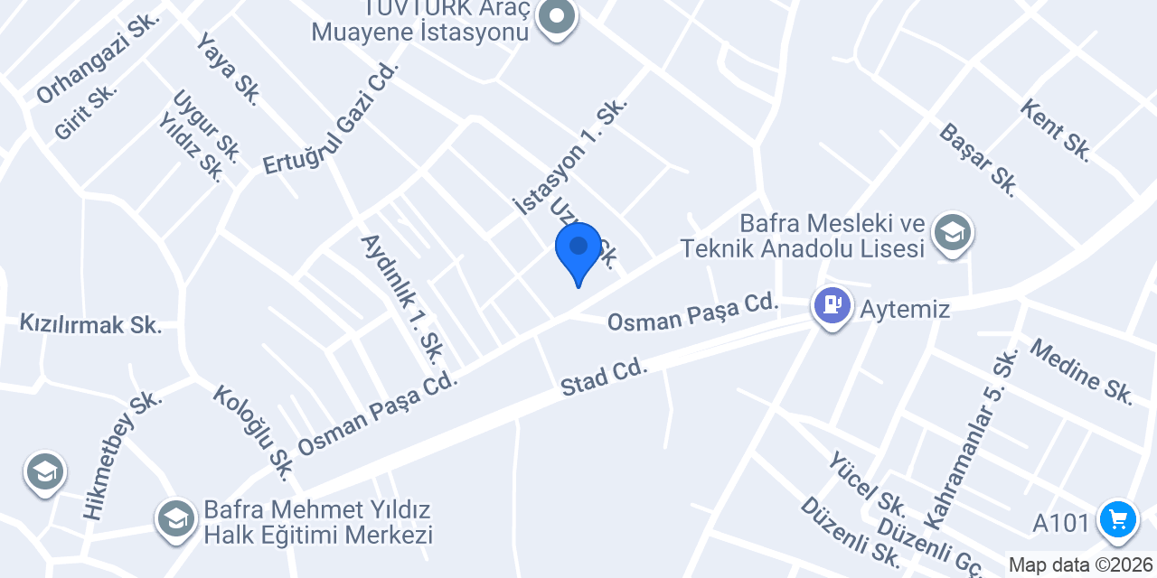 BAFRA DİLEK DAVET EVİ konumu