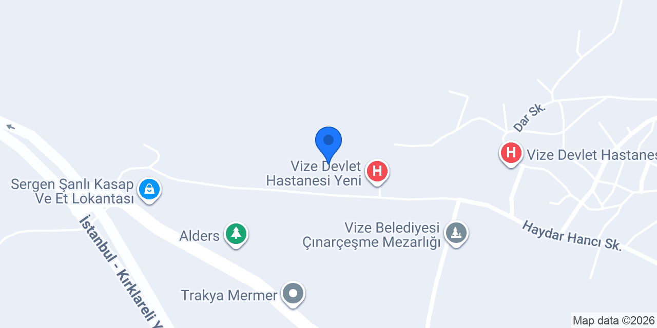 Duksa Mühendislik - Vize 30 yataklı Devlet Hastanesi Şantiyesi konumu