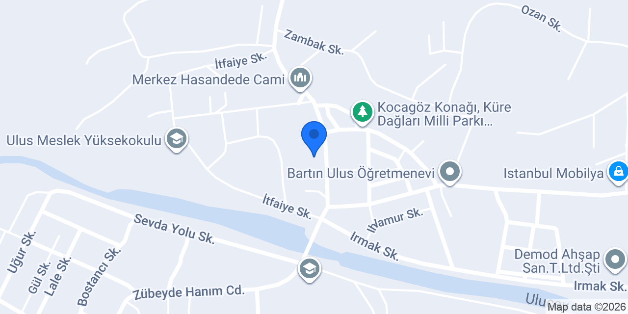 Türkiye İş Bankası Ulus/Bartın Şubesi konumu