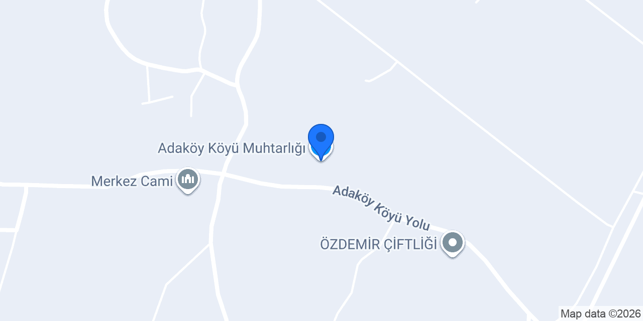 Adaköy Köyü Muhtarlığı konumu