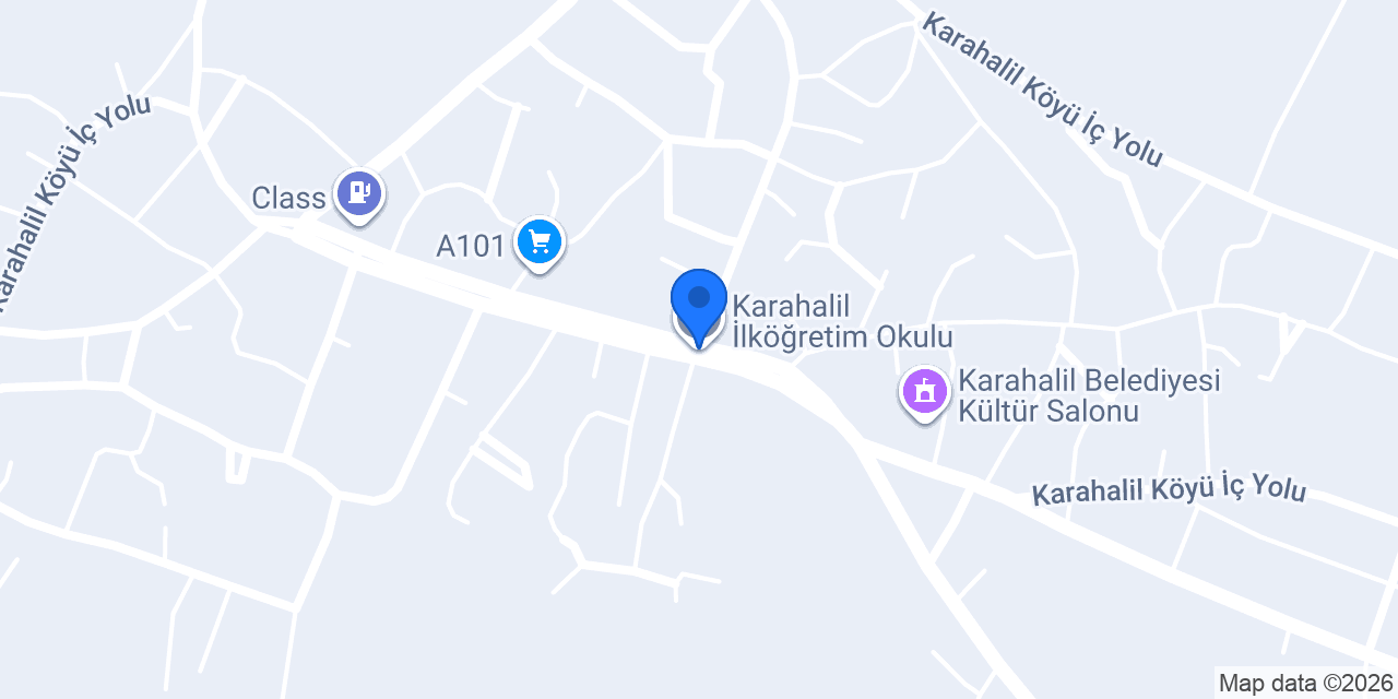 Karahalil İlköğretim Okulu konumu