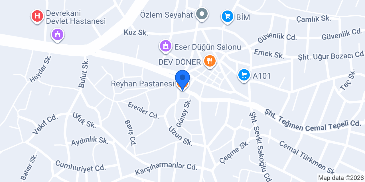 Reyhan Pastanesi konumu