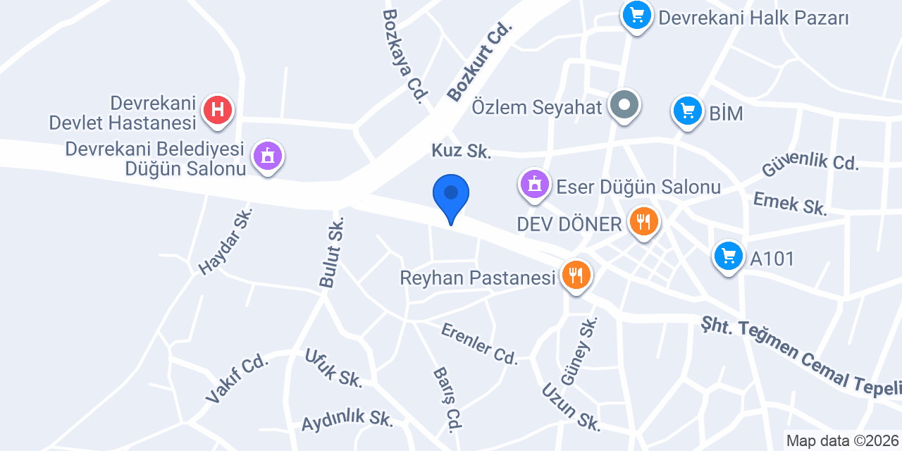 Kastamonu GÜNEY Organizasyon konumu