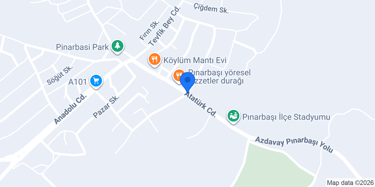 Pınarbaşı Öğretmenevi konumu