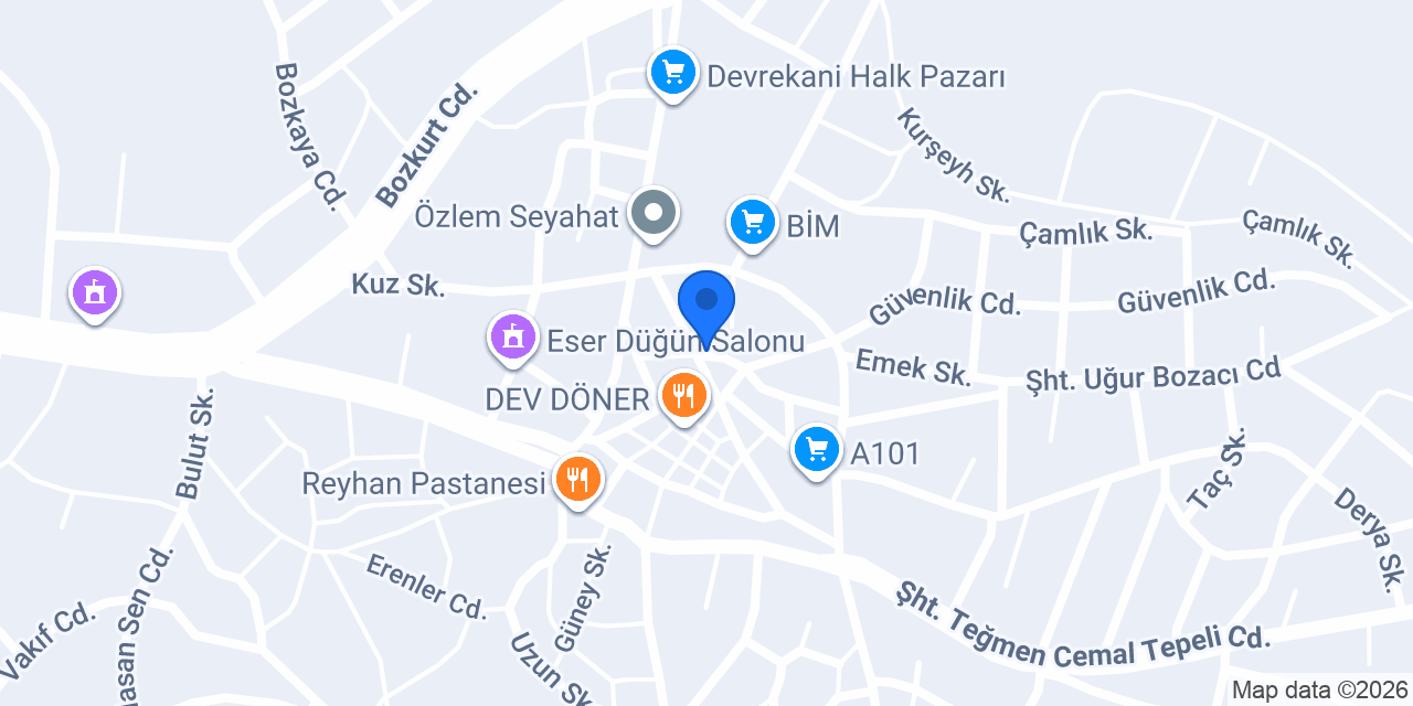 Türkistan Pazarı AVM Devrekani konumu