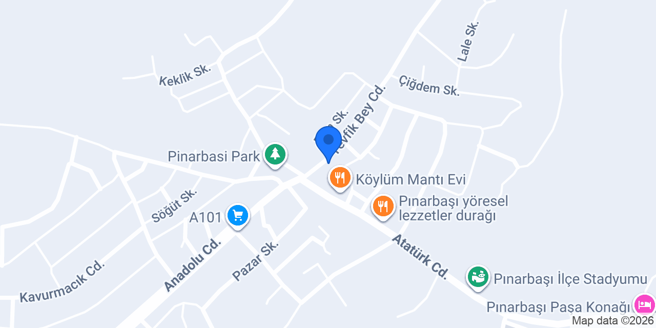 Pınarbaşı Adalı Restaurant konumu