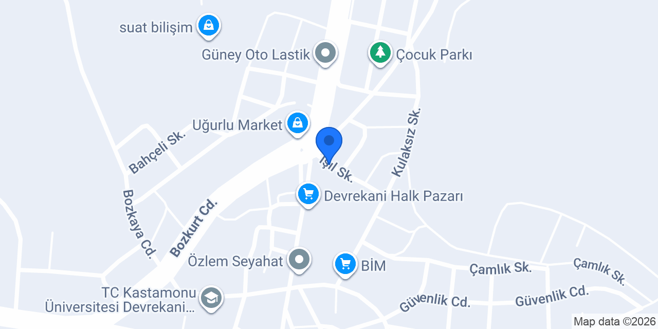 Devrekani merkez konumu