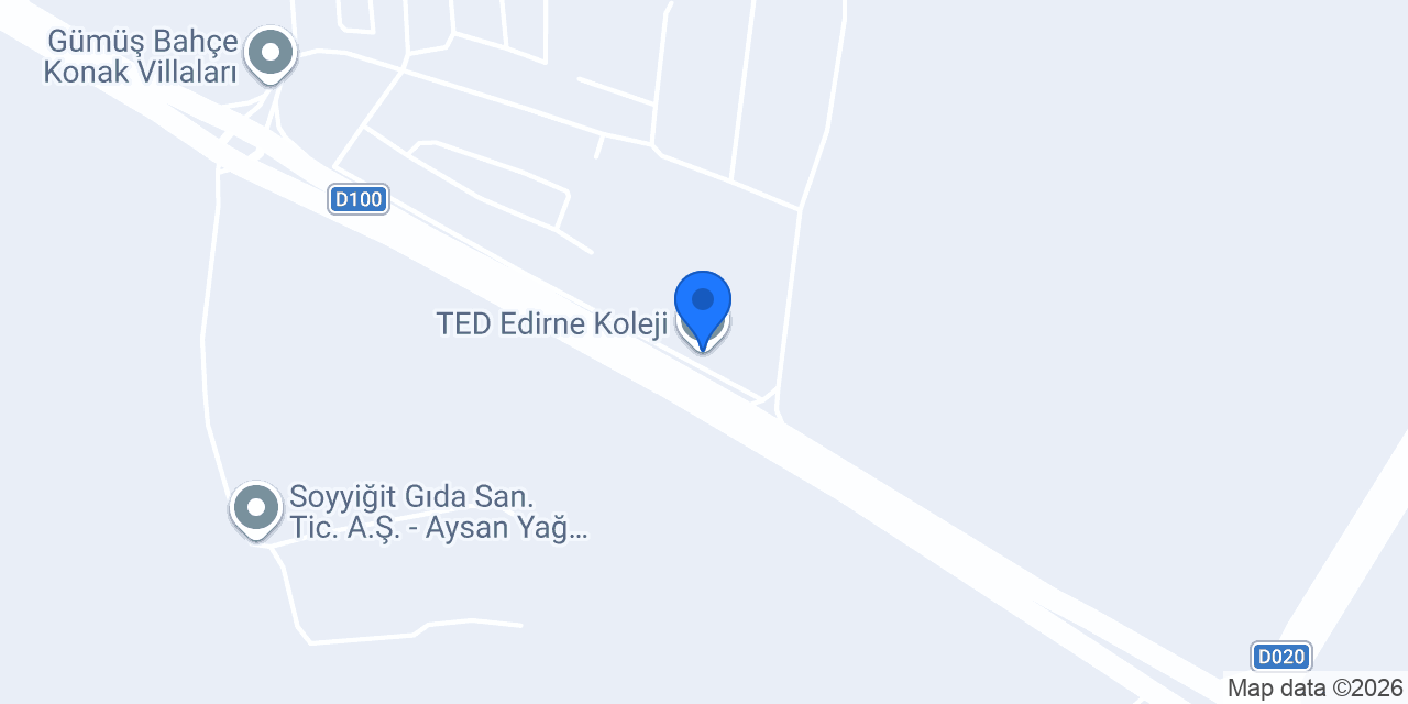 TED Edirne Koleji konumu