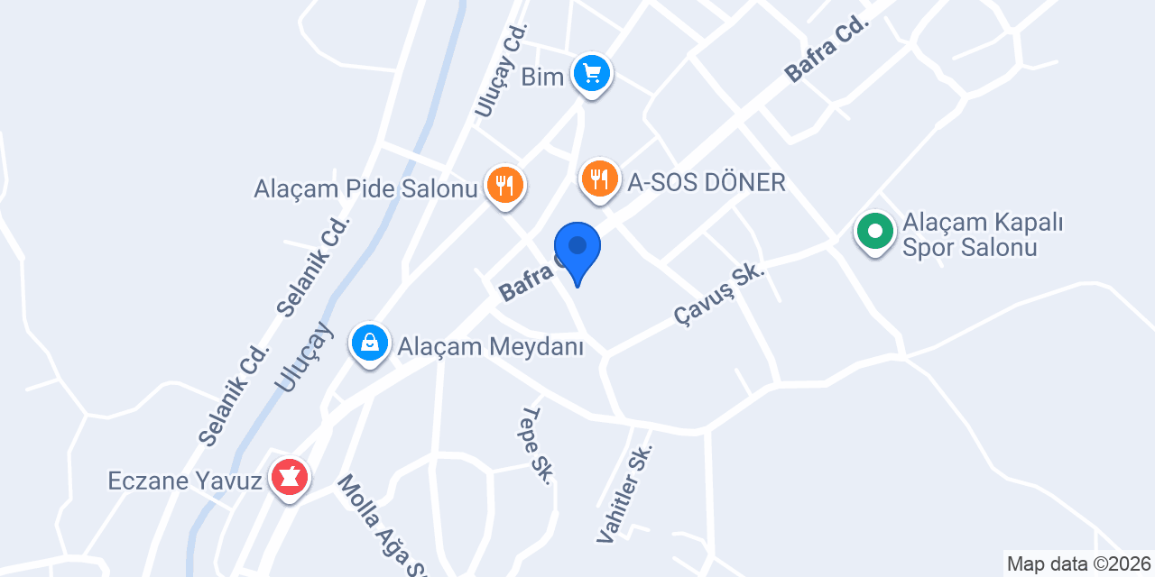 Alaçam İlçe Halk Kütüphanesi konumu