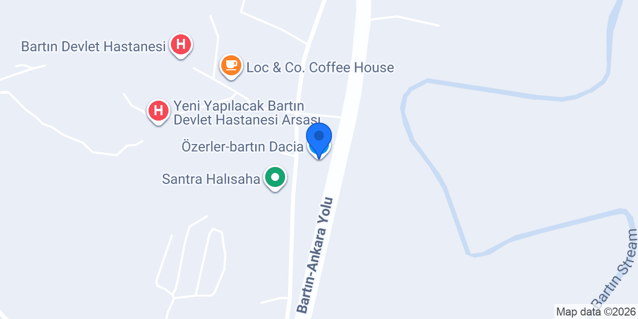 Özerler-bartın Dacia konumu