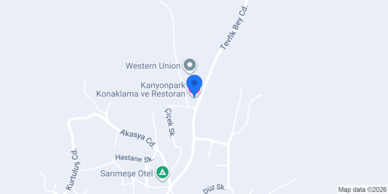 Kanyonpark Konaklama ve Restoran konumu