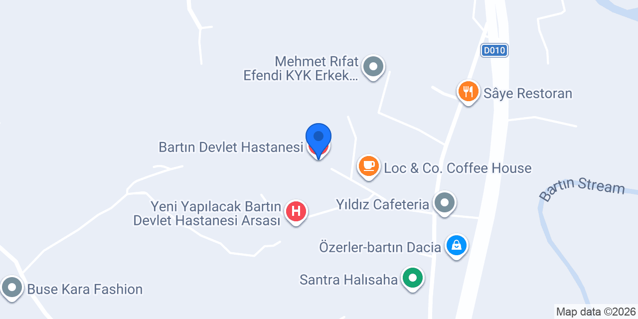 Bartın Devlet Hastanesi konumu
