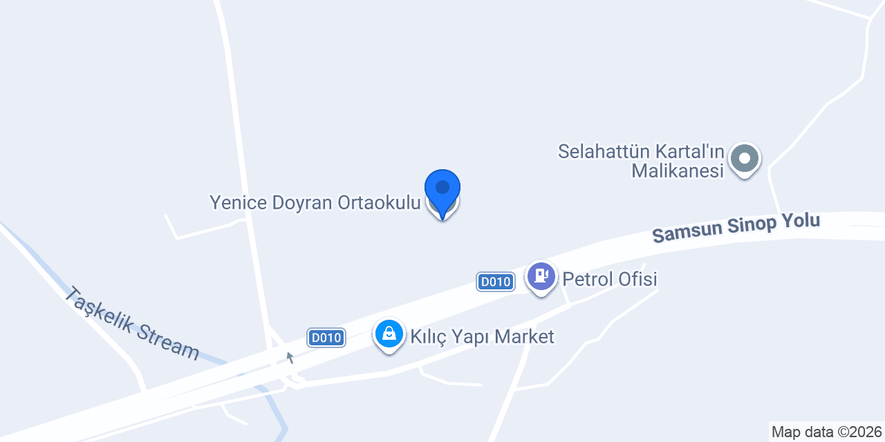 Yenice Doyran Ortaokulu konumu