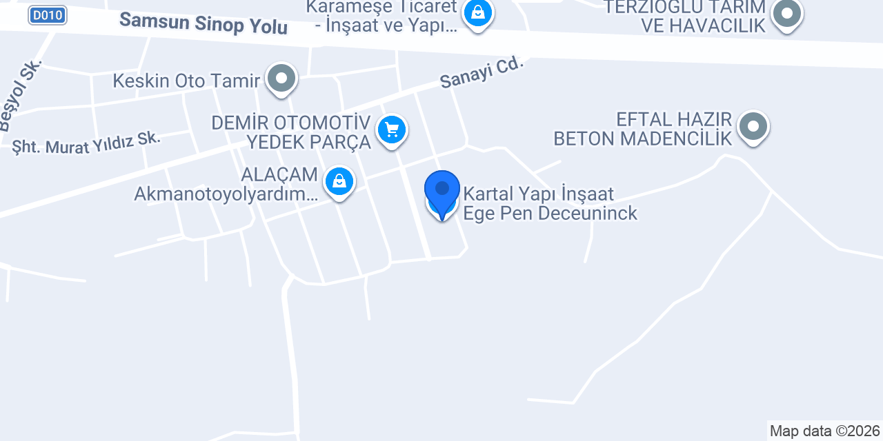 Kartal Yapı İnşaat Ege Pen Deceuninck konumu