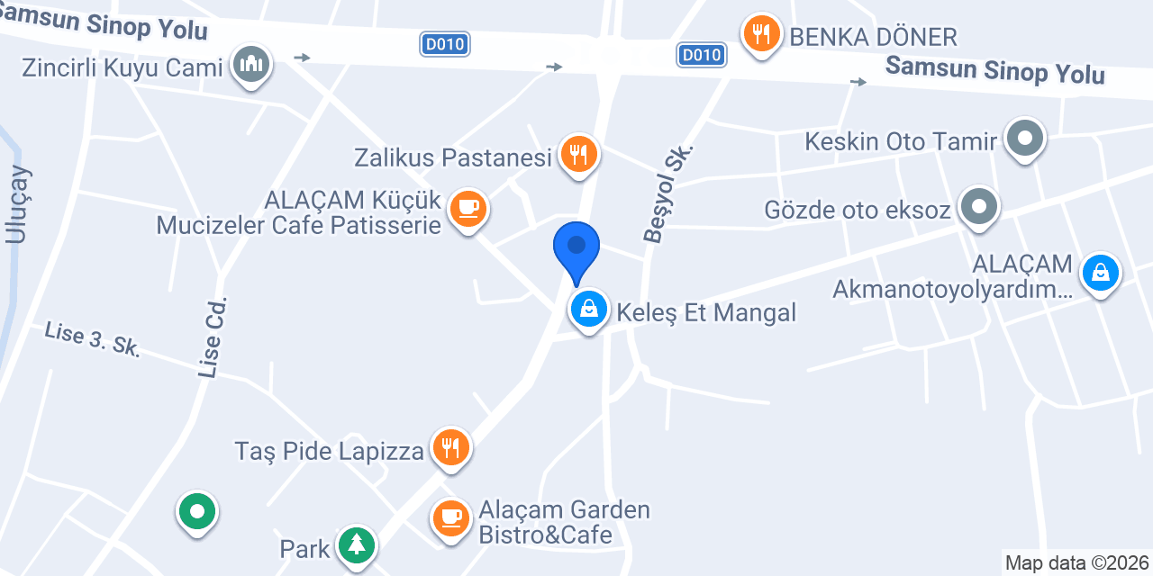 Damak Dürüm Evi konumu