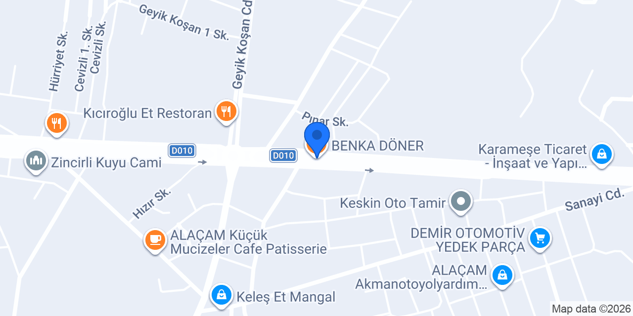 BENKA DÖNER konumu