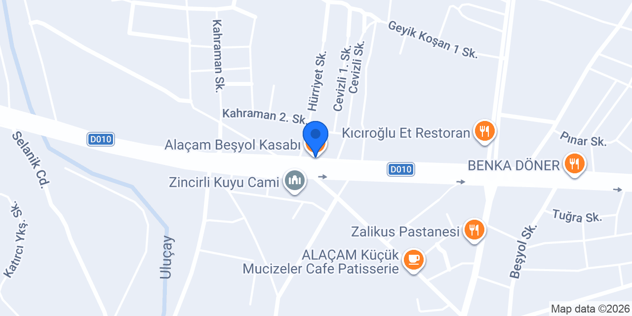 Alaçam Beşyol Kasabı konumu