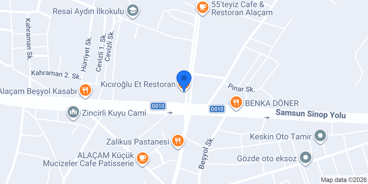Kıcıroğlu Et Restoran konumu