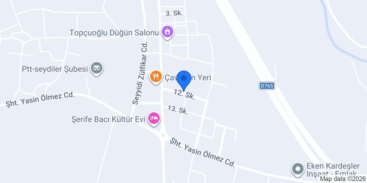 Seydiler Lisesi konumu