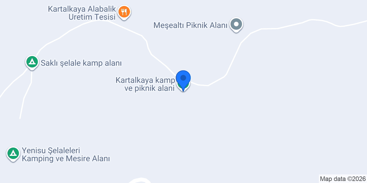 Kartalkaya kamp ve piknik alani konumu