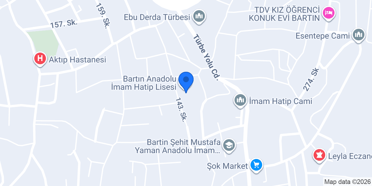 Bartın Anadolu İmam Hatip Lisesi konumu