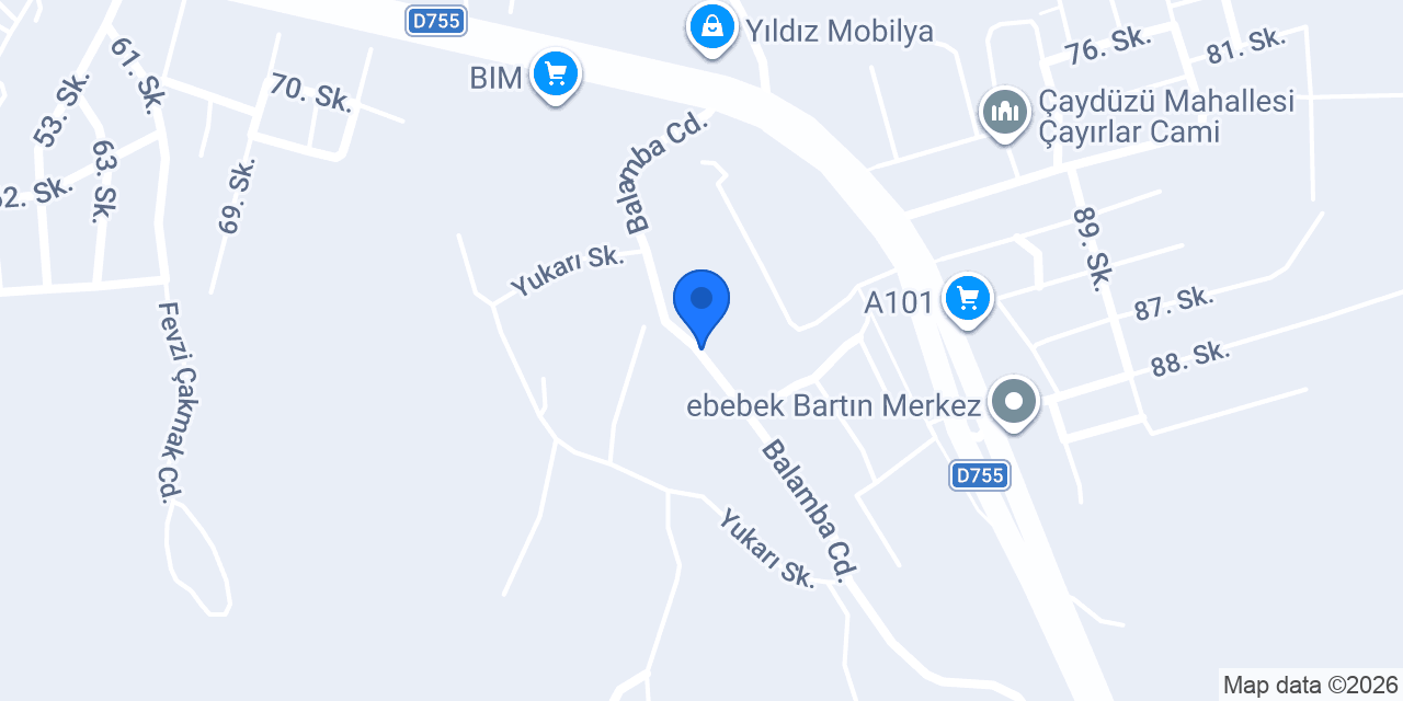 Kazcı Bartın ve Civciv-Yarka konumu