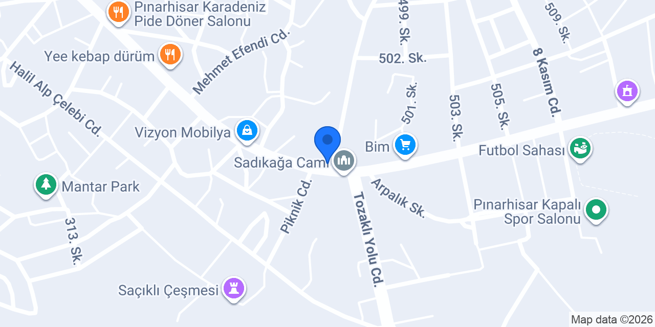 Balıklı Eczanesi Pınarhisar konumu