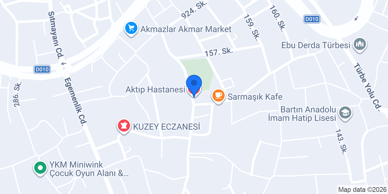 Aktıp Hastanesi konumu