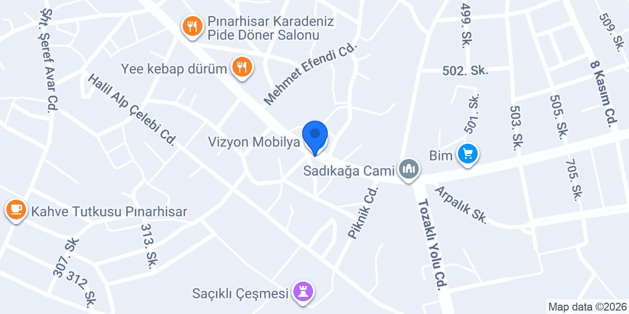 Vizyon Mobilya konumu
