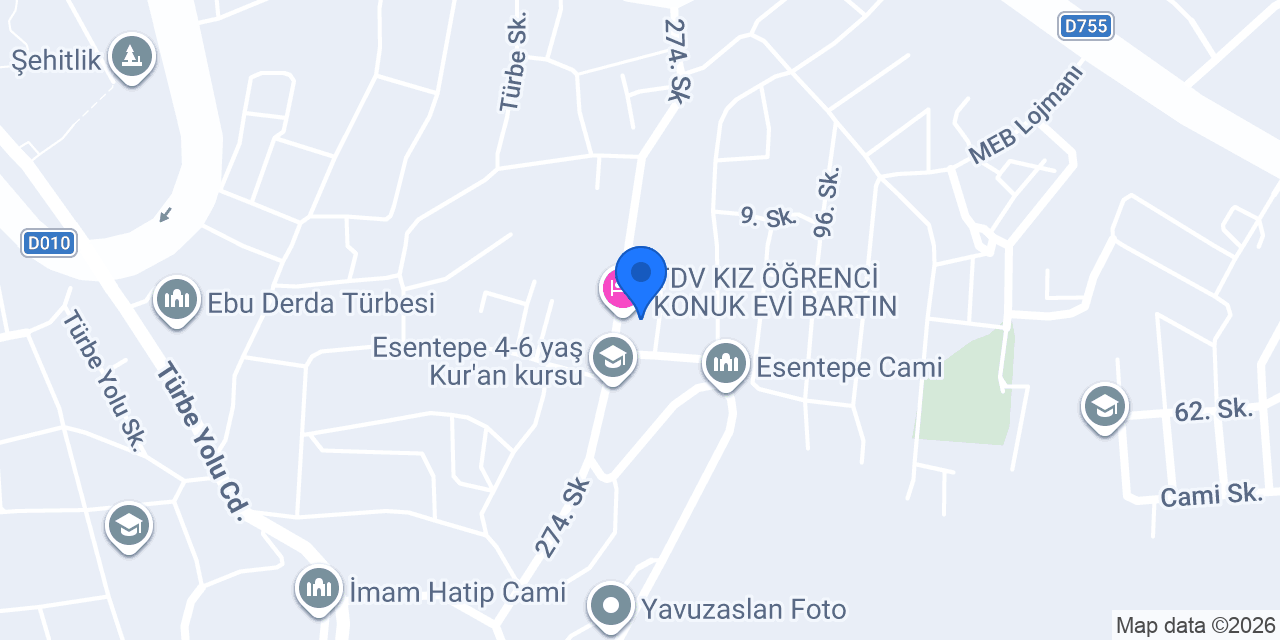 TDV KIZ ÖĞRENCİ KONUK EVİ BARTIN konumu