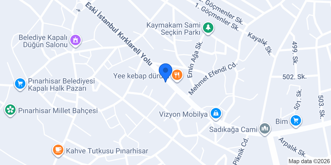 Pınarhisar Taksi konumu