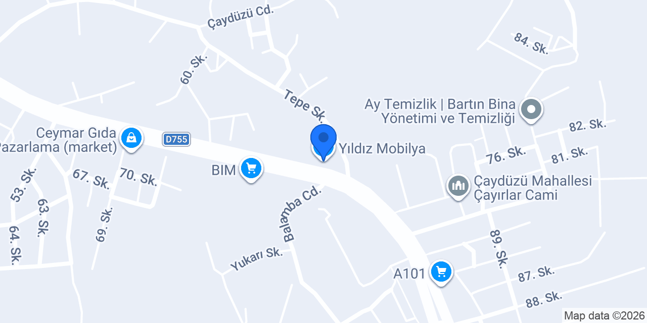 Yıldız Mobilya konumu