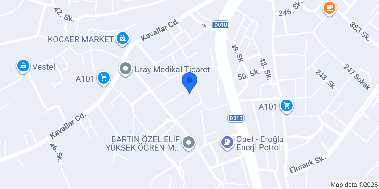 Bartın Doğa Kız Öğrenci Yurdu konumu