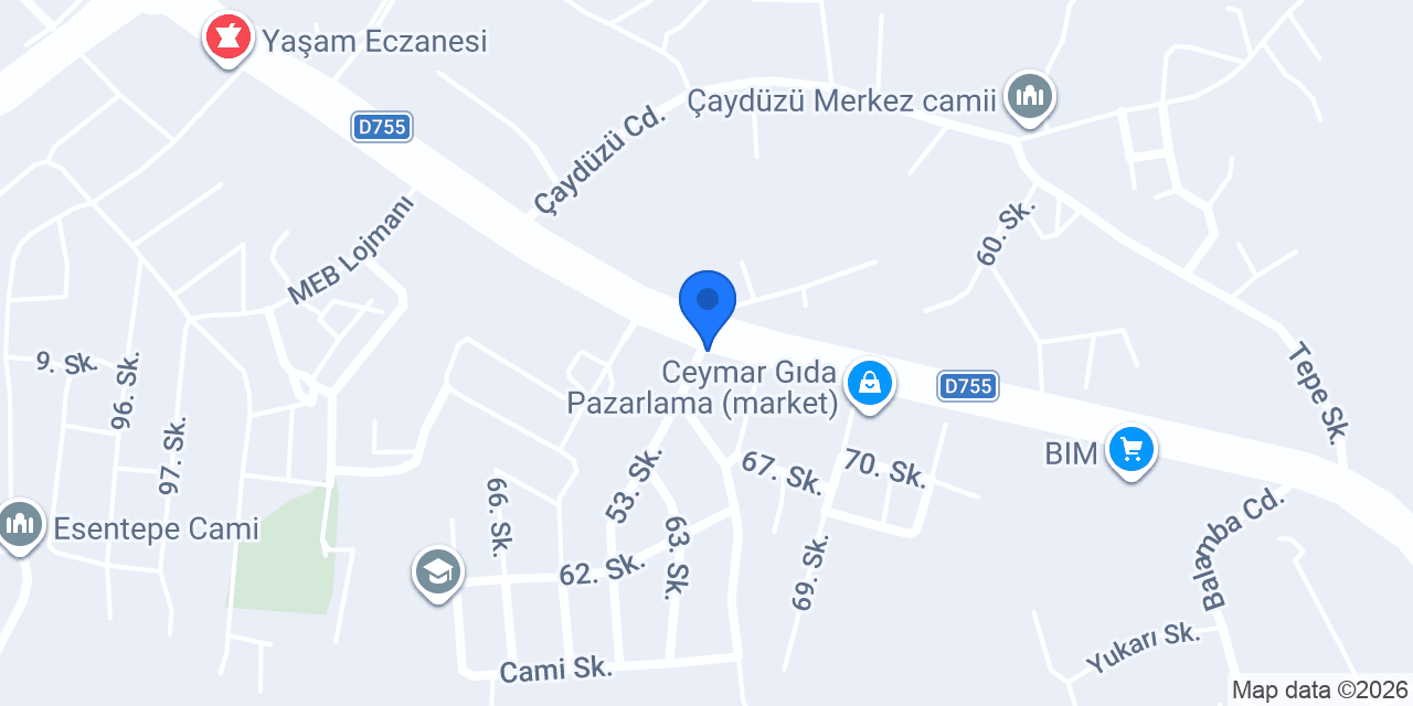 Özsamey Otomotiv konumu