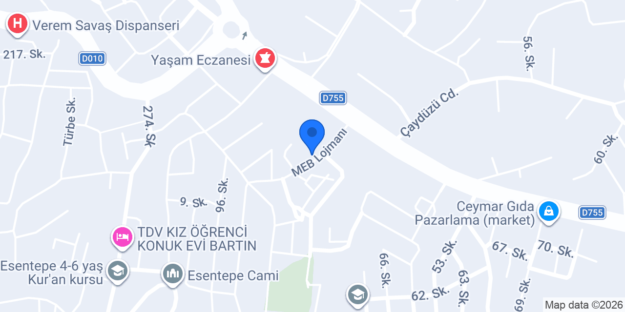 Çaydüzü İlkokulu konumu