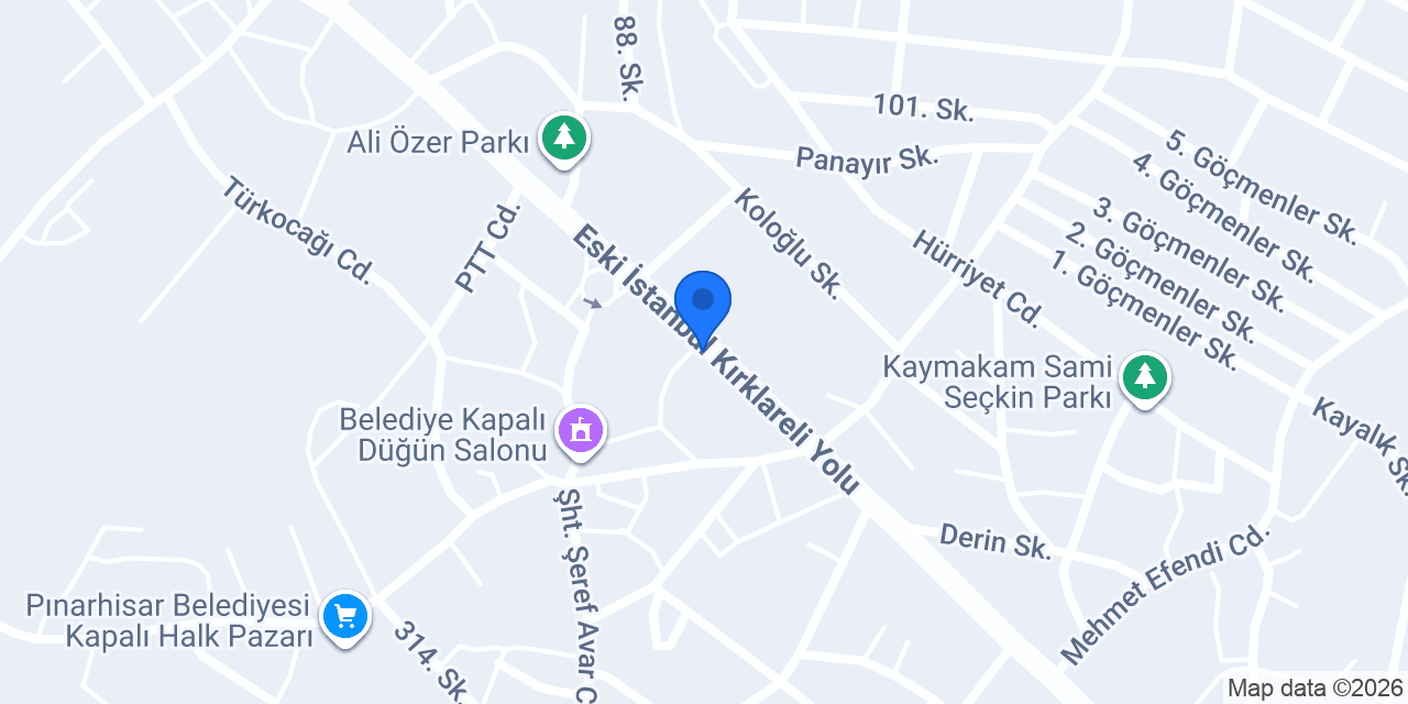 Pınarhisar İlçe Halk Kütüphanesi konumu
