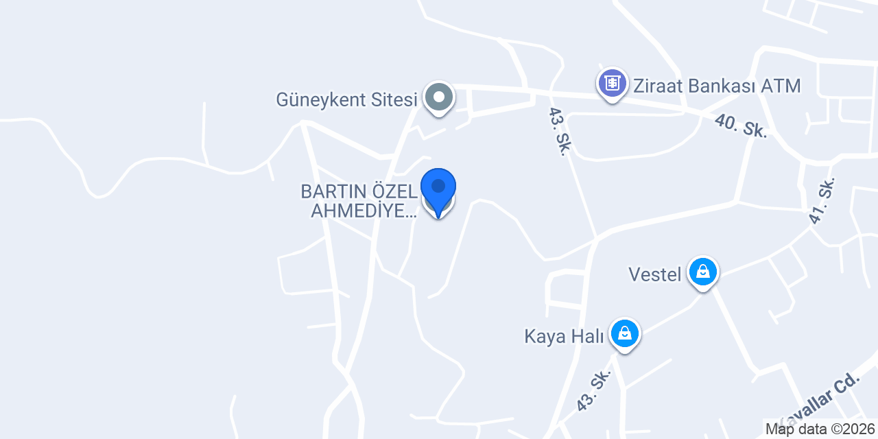 BARTIN ÖZEL AHMEDİYE ÖĞRENCİ YURDU konumu
