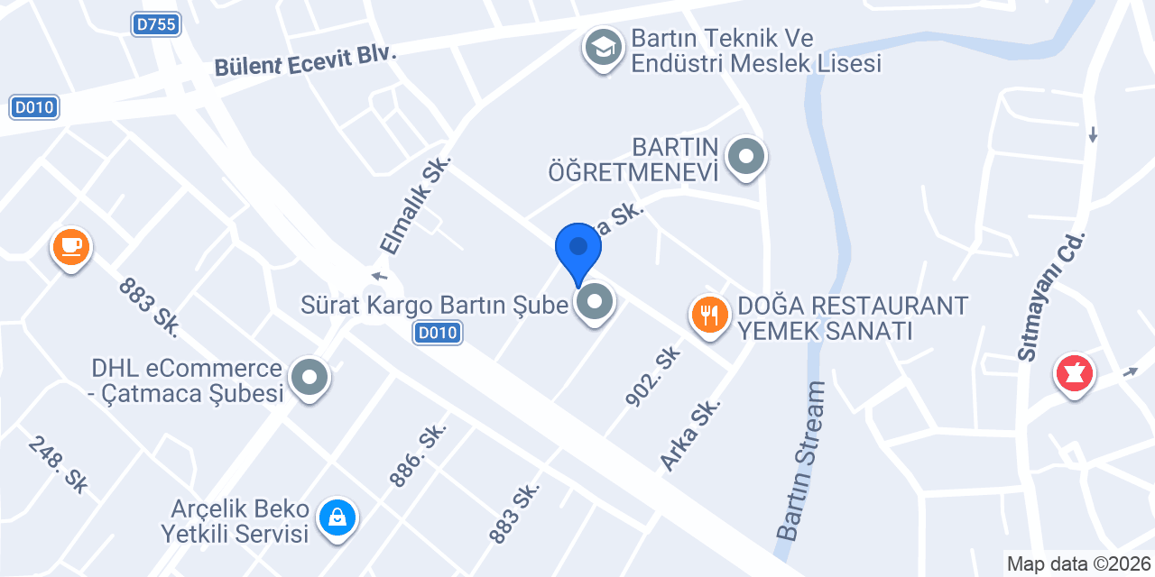 Alaçatı Muhallebicisi Bartın Cadde konumu