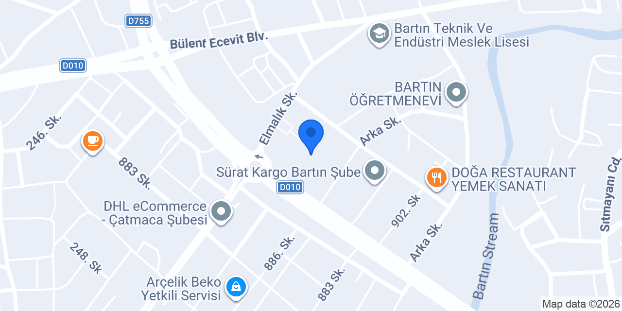 Bartın İl Nüfus Müdürlüğü konumu