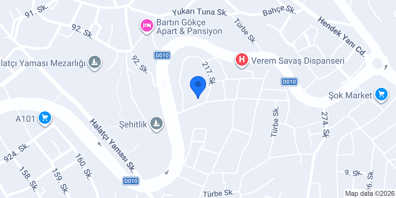 Bartın Öğrenci Pansiyonu konumu