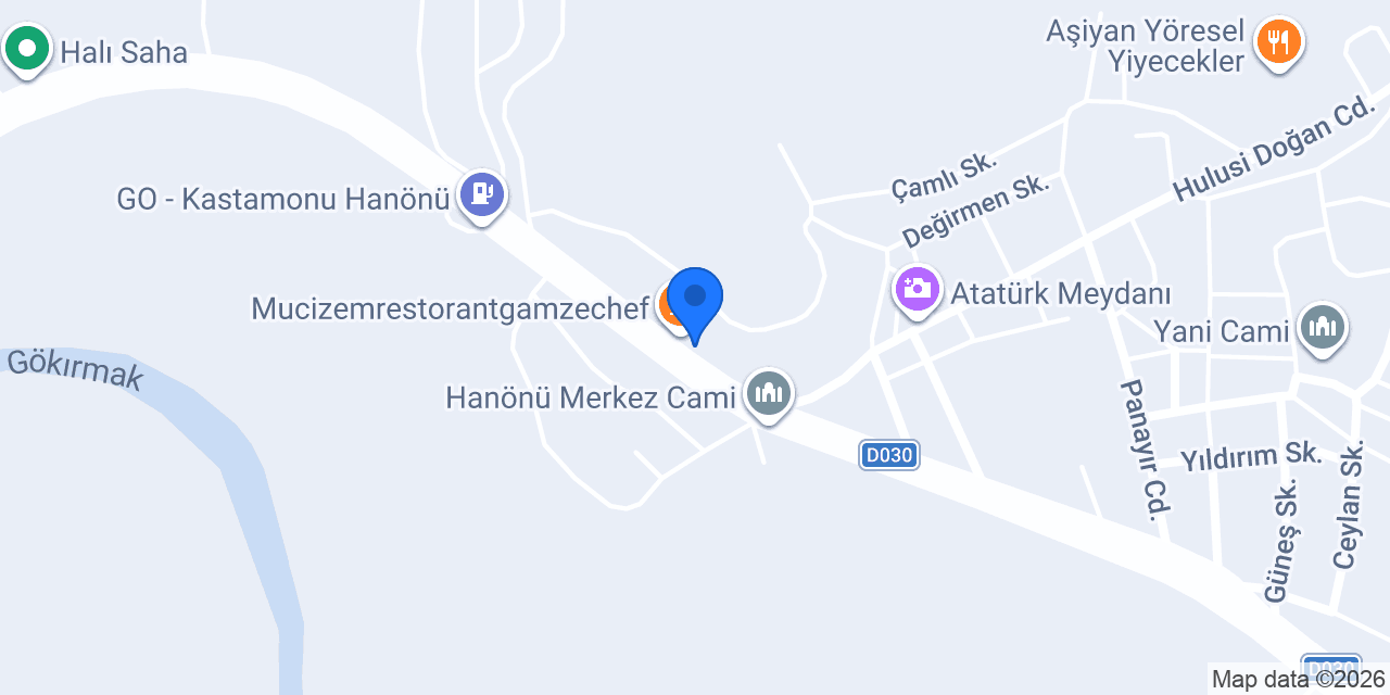Ziraat Bankası Hanönü/Kastamonu Şubesi konumu