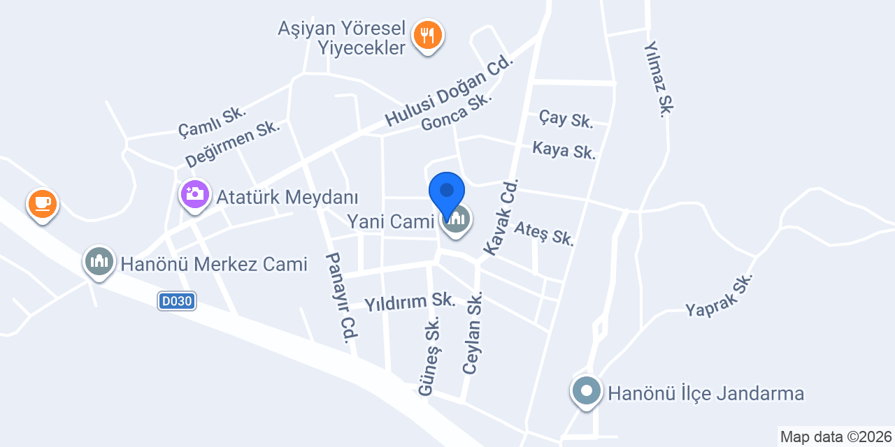 Hanönü Müftülüğü konumu
